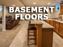 A picture of a basement with the words " basement floors ".