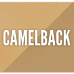 A picture of the word camelback on top of a brown background.