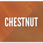 A picture of the word chestnut on top of a wooden table.