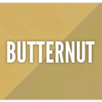 A yellow background with the word butternut written in white.