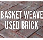 A brick floor with the words basket weave used brick