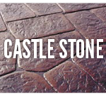 A close up of the words castle stone on top