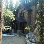 A house with a lot of trees in the background