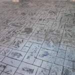 A close up of the floor tiles in a building